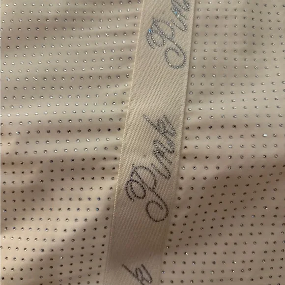 PINK Victoria's Secret White Tote with Perforated Design - Picture 2 of 3